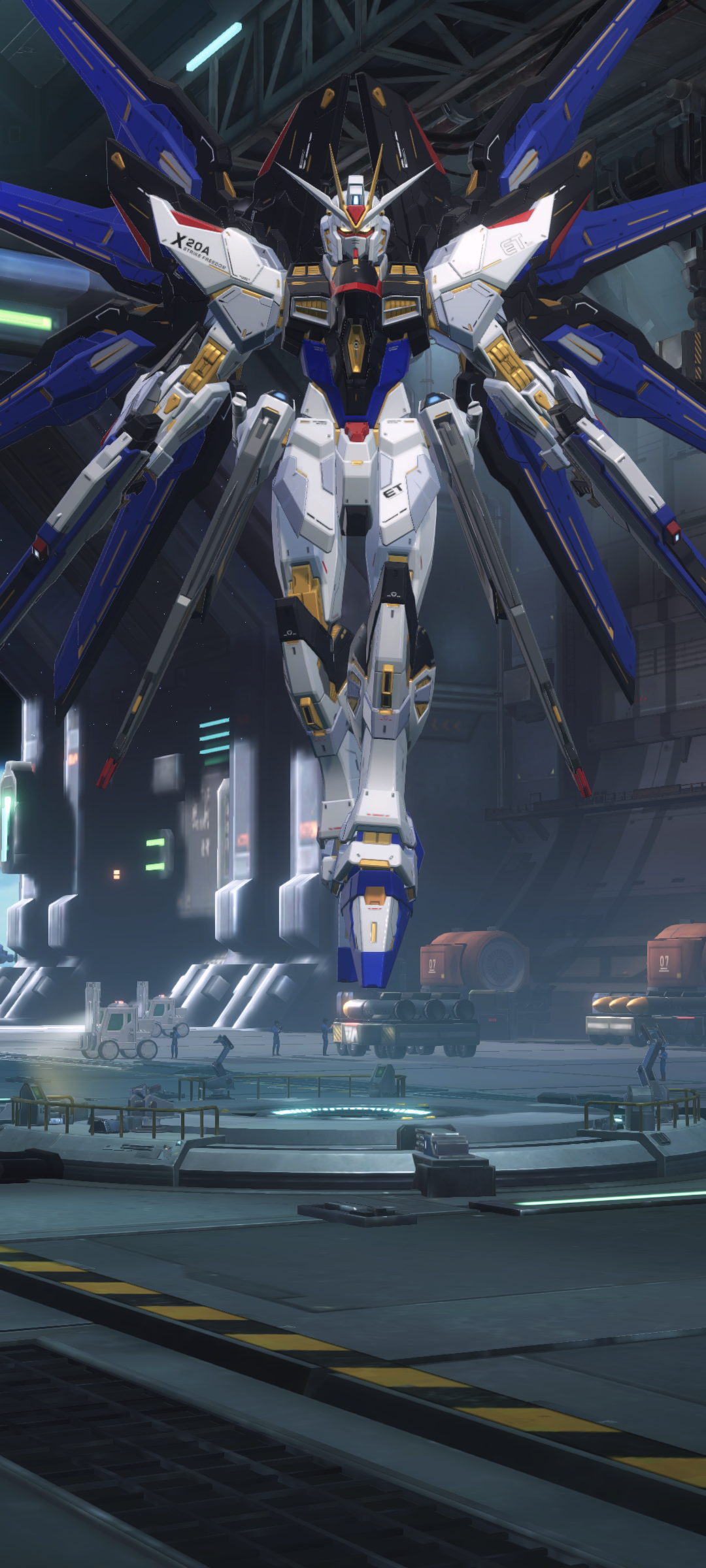モビルスーツのモデルを確認できる公式ゲーム画面