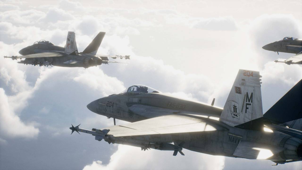 ACE COMBAT 8 戦闘機編隊が雲上を飛ぶシーン