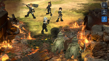 FINAL FANTASY VII EVER CRISISのバトル画面
